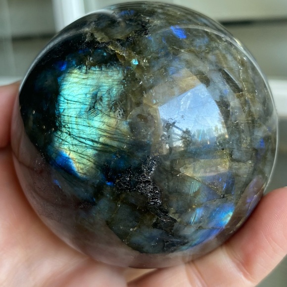 Labradorite Crystal Sphere - Picture 7 of 14